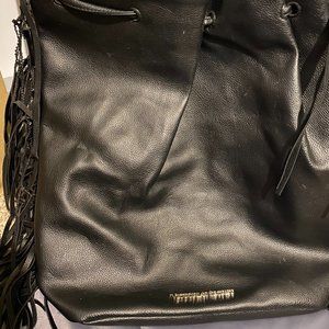 Victoria Secret Black Backpack with Fringe - Cute!